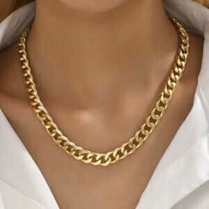 14k Chunky Gold filled Cuban Chain Necklace